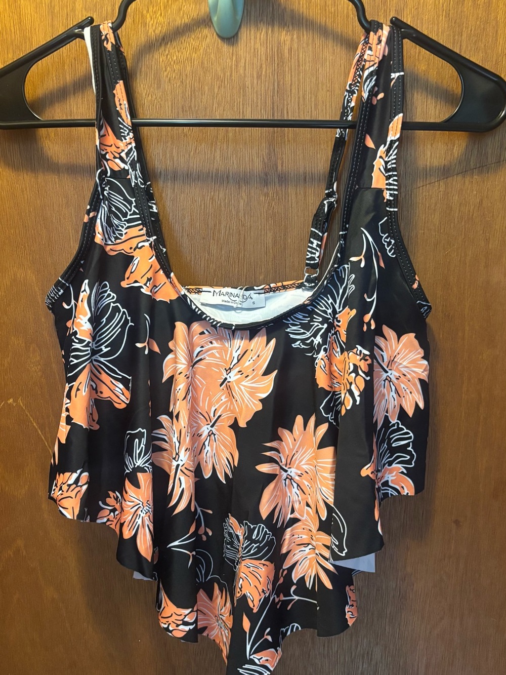 NWT Marina Vida Floral Tankini Swim Top – Size Small